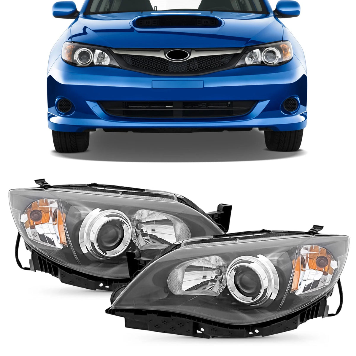 Headlight Assembly Set of 2 for Subaru Impreza (2008–2011)