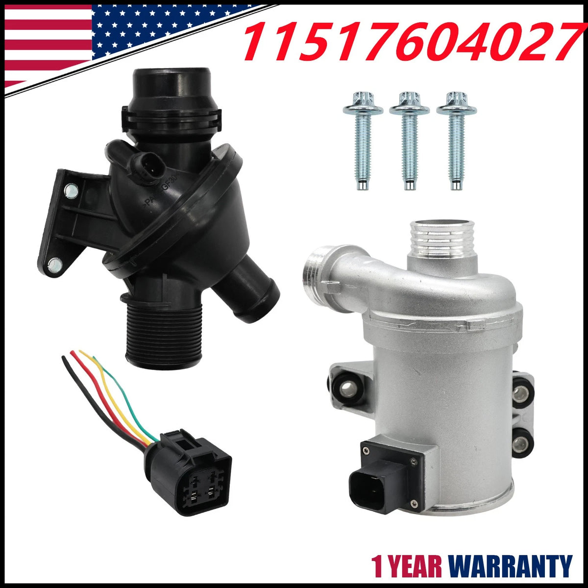 Electric Water Pump w/ Thermostat for BMW 228i 328i 428i 528i X1 X3 (2012–2019)