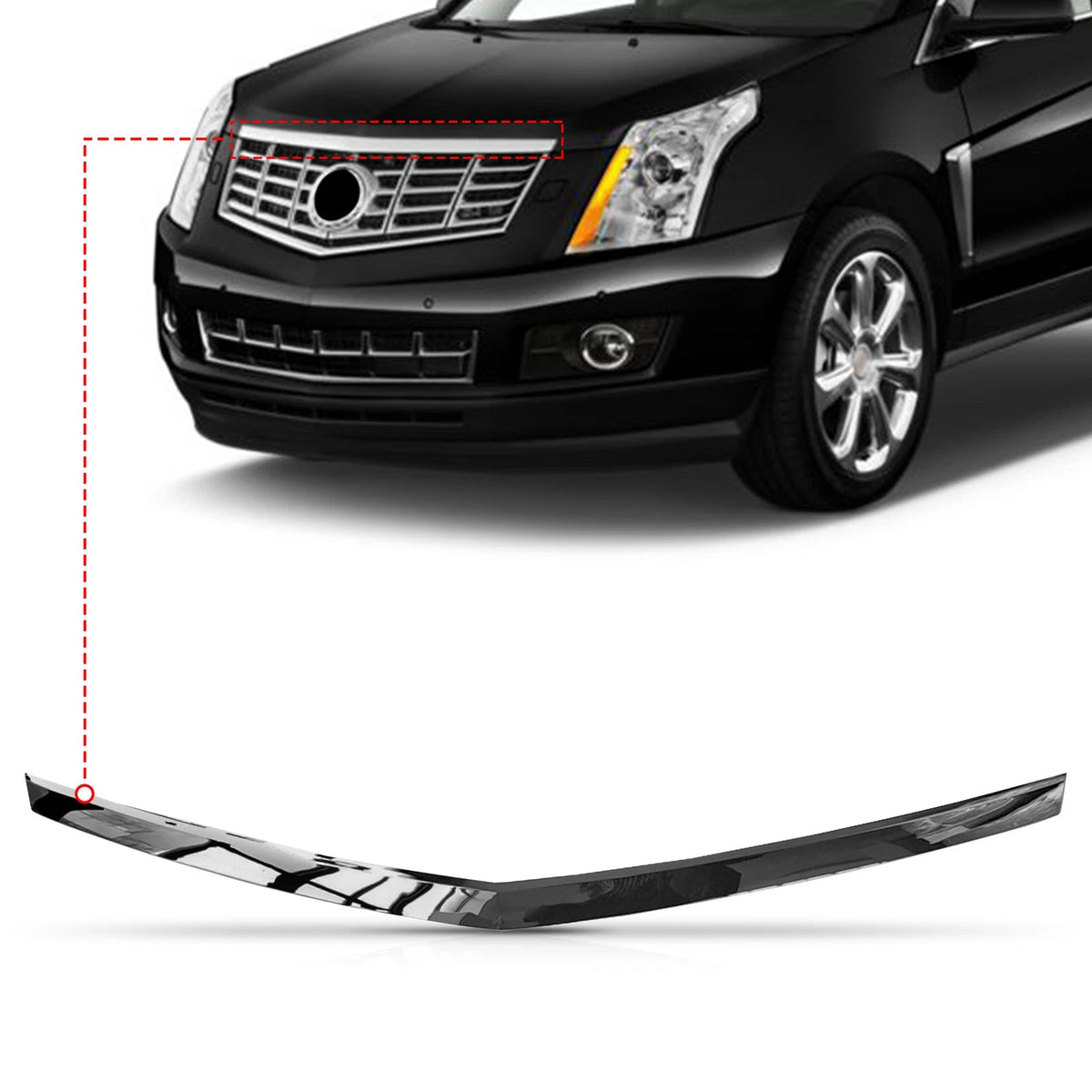 Chrome Front Hood Molding Trim for Cadillac SRX (2010–2016) GM1235120