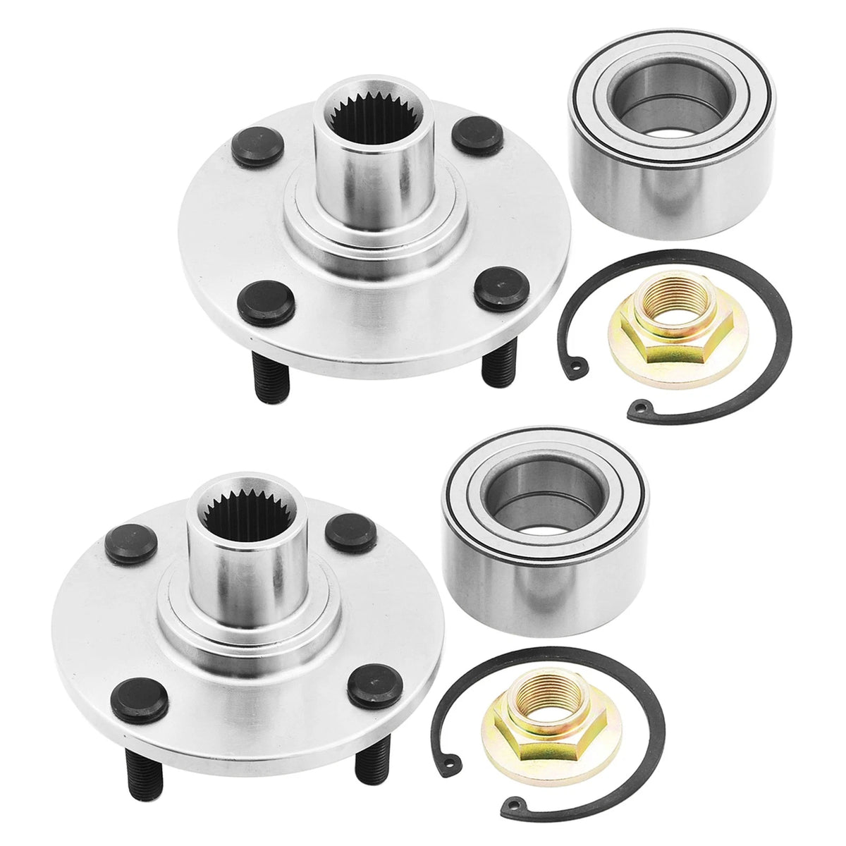 2X Front Wheel Bearings & Hub Kit 518510 for Ford Focus (2000–2011)