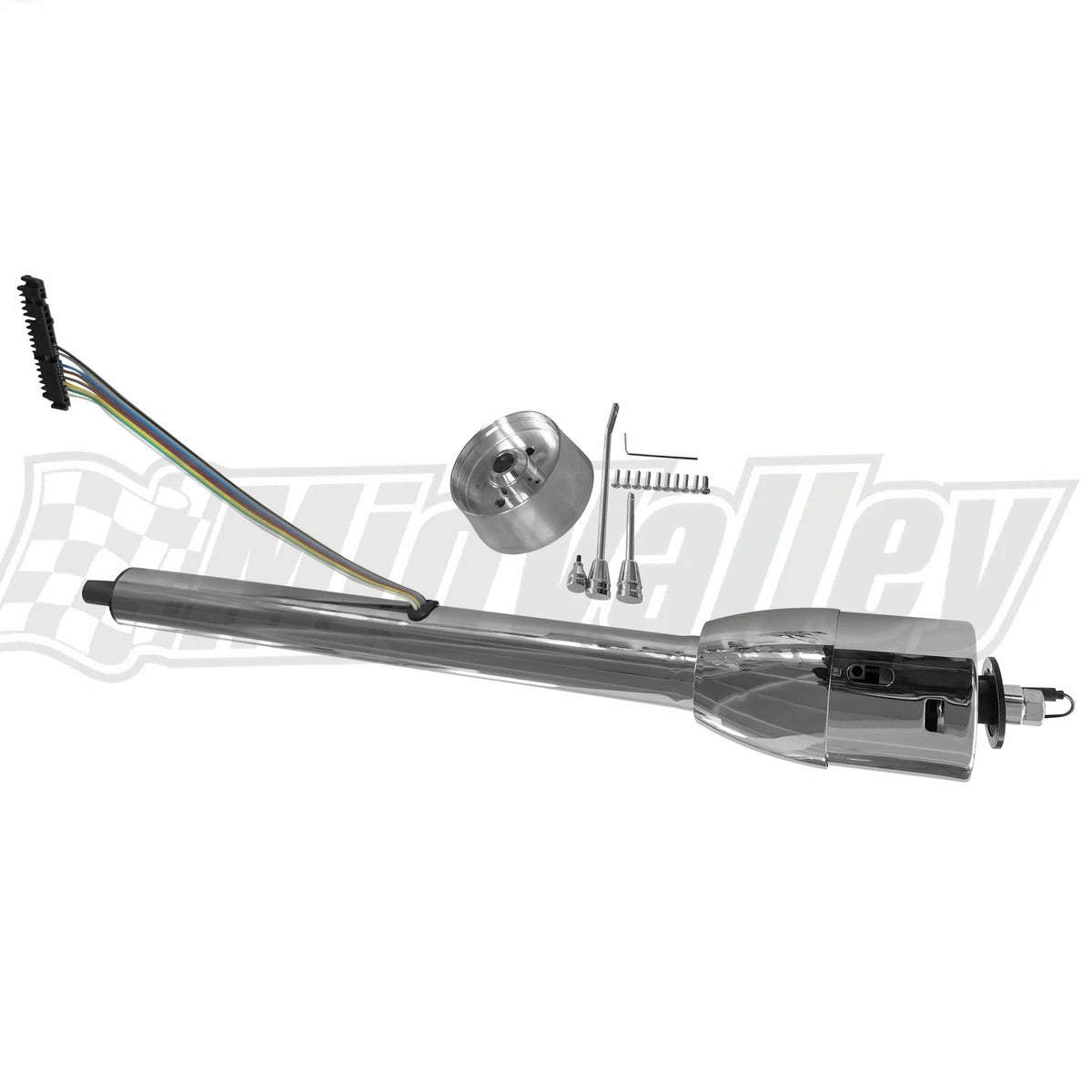 28" Chrome Tilt Steering Column for GM (No Key Switch)