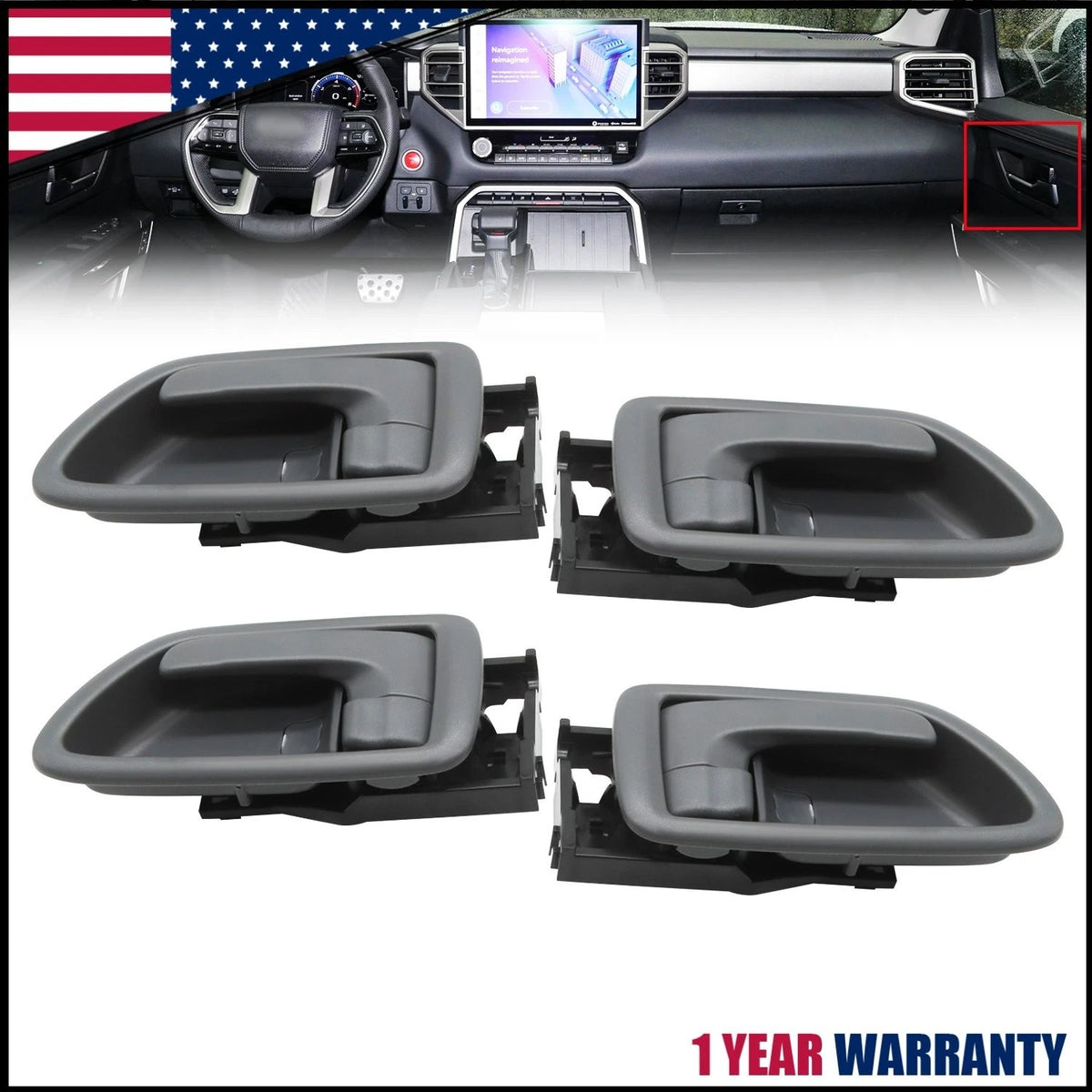 Set of 4 Inner Door Handles for Toyota Sequoia 2001–2007 (81258)