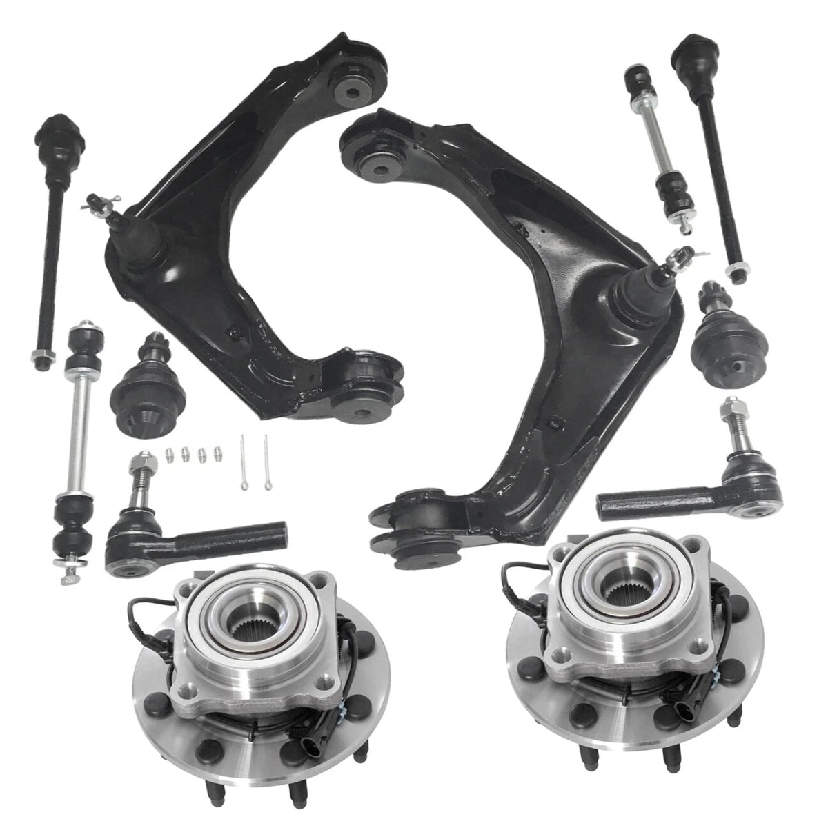 Control Arms + Wheel Hub Assembly Kit L&R for Chevrolet Suburban 2500 (2000–2006)