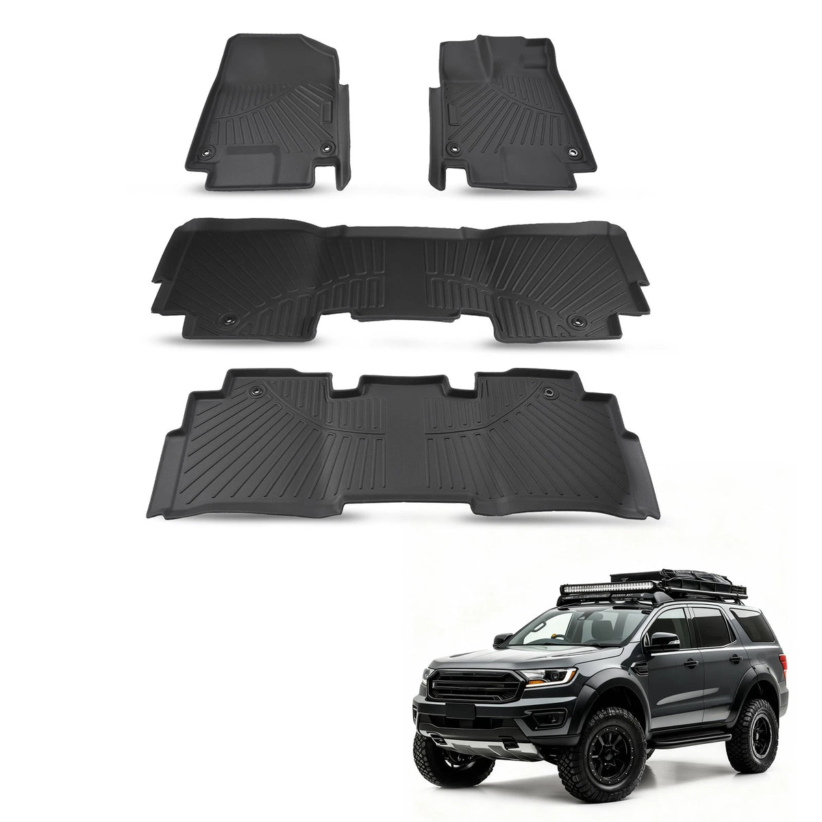 Set of 3 Floor Mats Liners for Honda Odyssey (2018–2025)