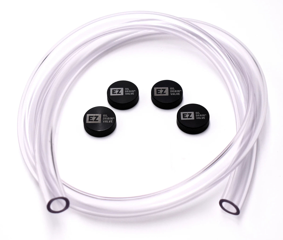 EZ Oil Drain Valve DC-002 Set of 4 Dust Caps & 5' Tubing Kit
