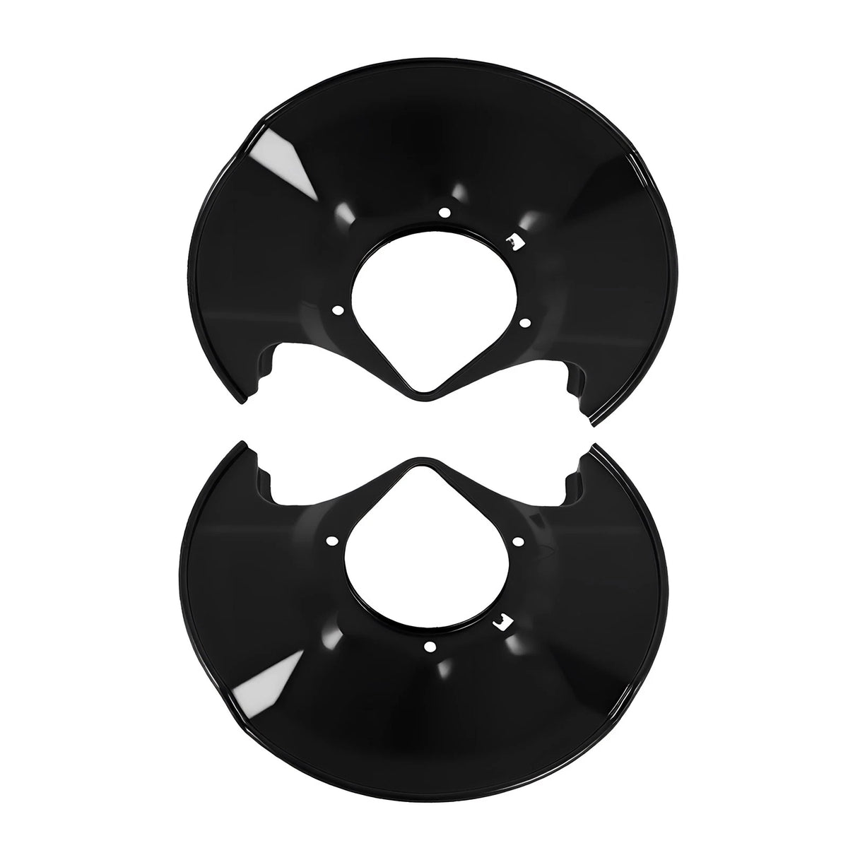 Set of 2 Front Left & Right Black Brake Dust Shields for Honda Civic (2006–2011)