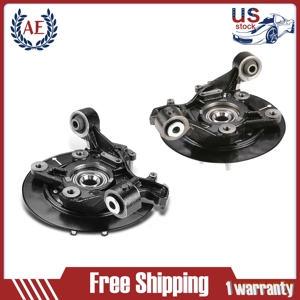 2X Rear Wheel Bearing Hub Steering Knuckle Assembly for Ford Explorer (2002–2010)