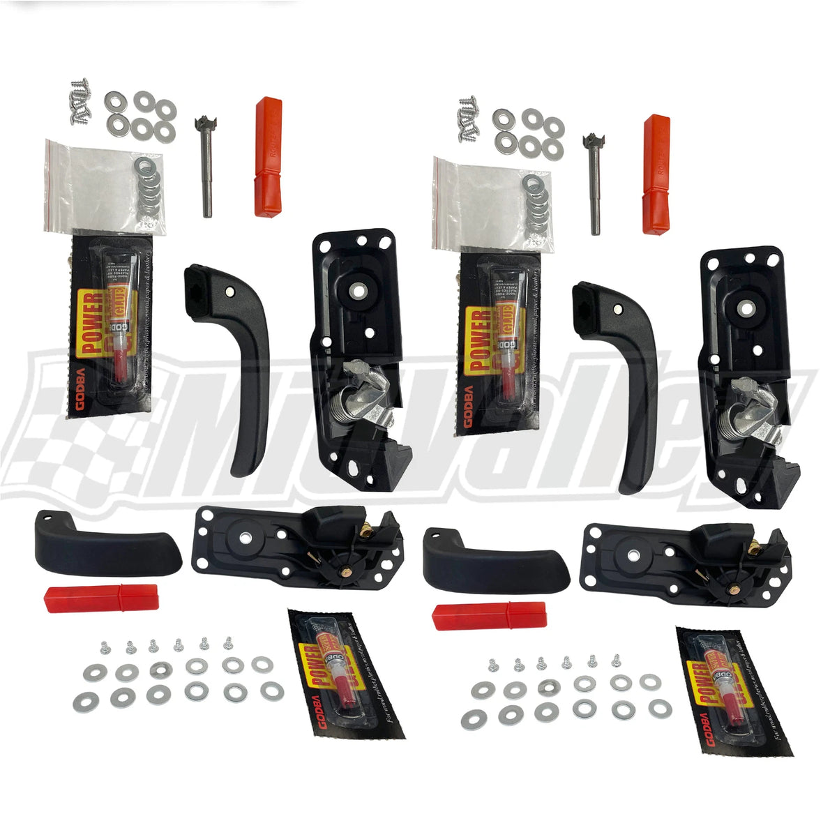 Set of 4 Door Handles Repair Kit for Chevy Silverado GMC Sierra