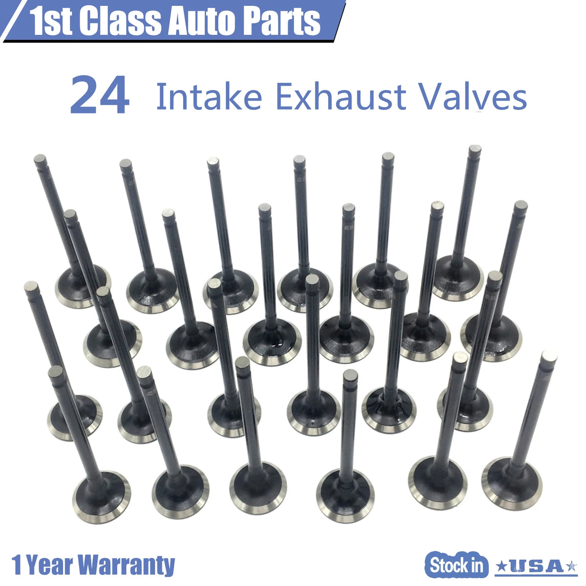 24PCS Intake Exhaust Valve Kit for Kia Sportage Hyundai Tucson Tiburon (2005–2010)