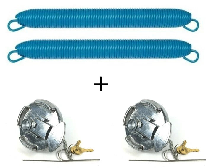 Hood Springs for Peterbilt 357 377 379 (1987–2006) + Locking Gas Caps