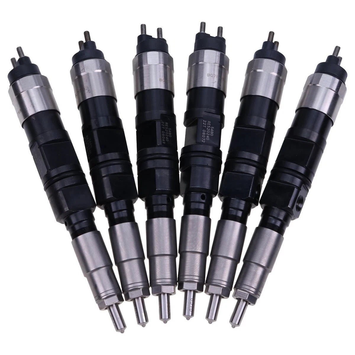 6Pcs Fuel Injector RE520333 RE520240 for John Deere 6.8L (6068, 6520, 6620, 7220, 7320)
