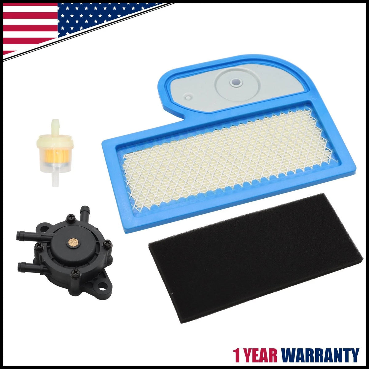 Air Filter & Fuel Pump for Kawasaki 110137002 FH531V FH541V FH580V (N/A)
