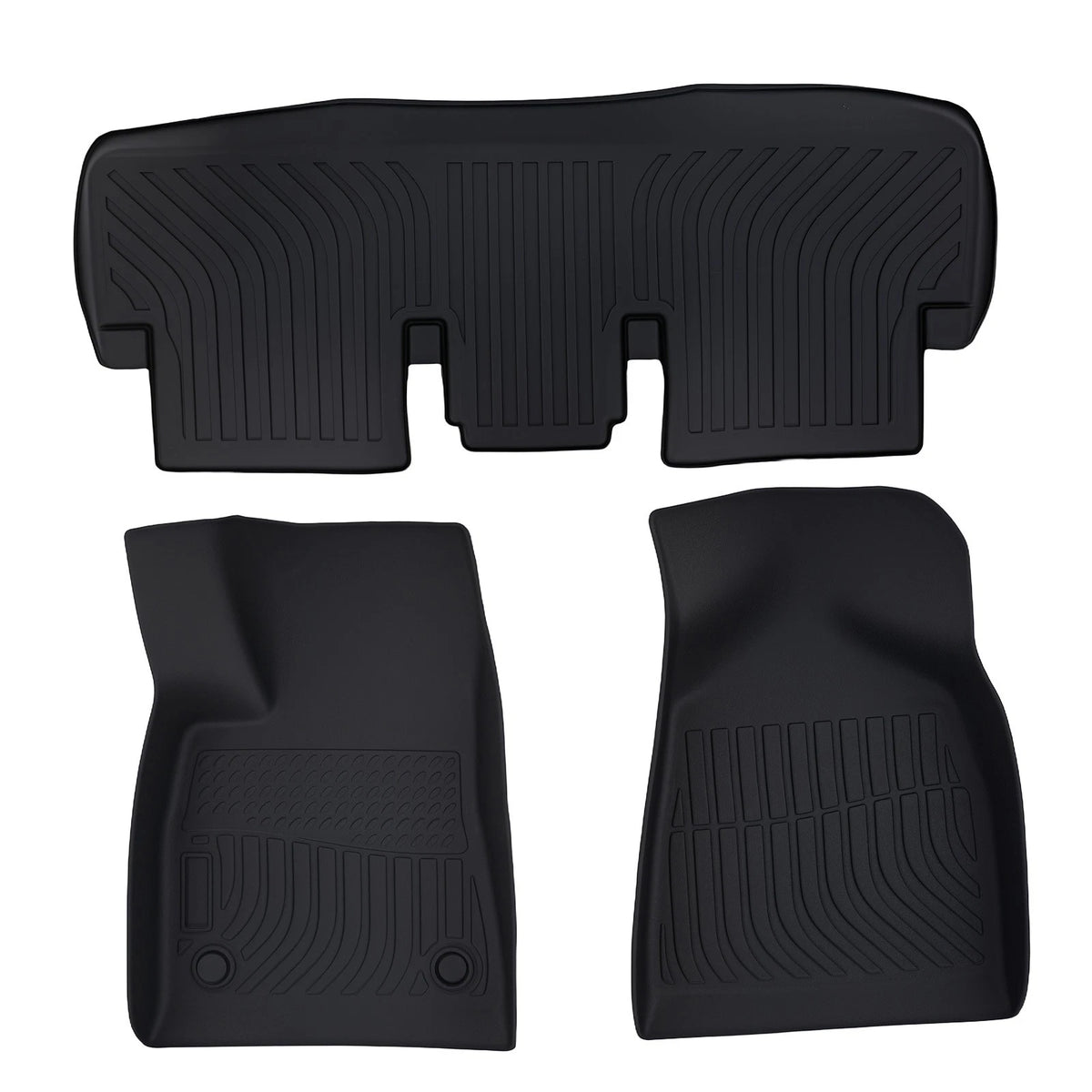 Set of 4 All Weather Floor Mats for Tesla Model 3 (2024–2025) TPE Rubber
