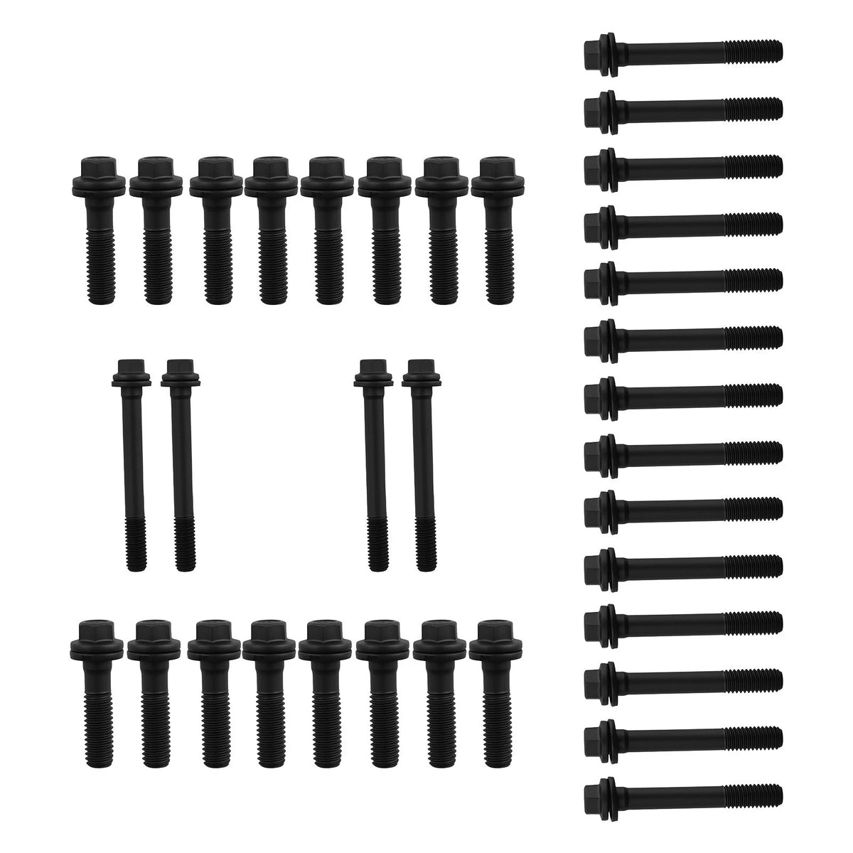 34pcs Cylinder Head Bolt Set for Chevy SBC 350 283 302 305 307 327 383 400