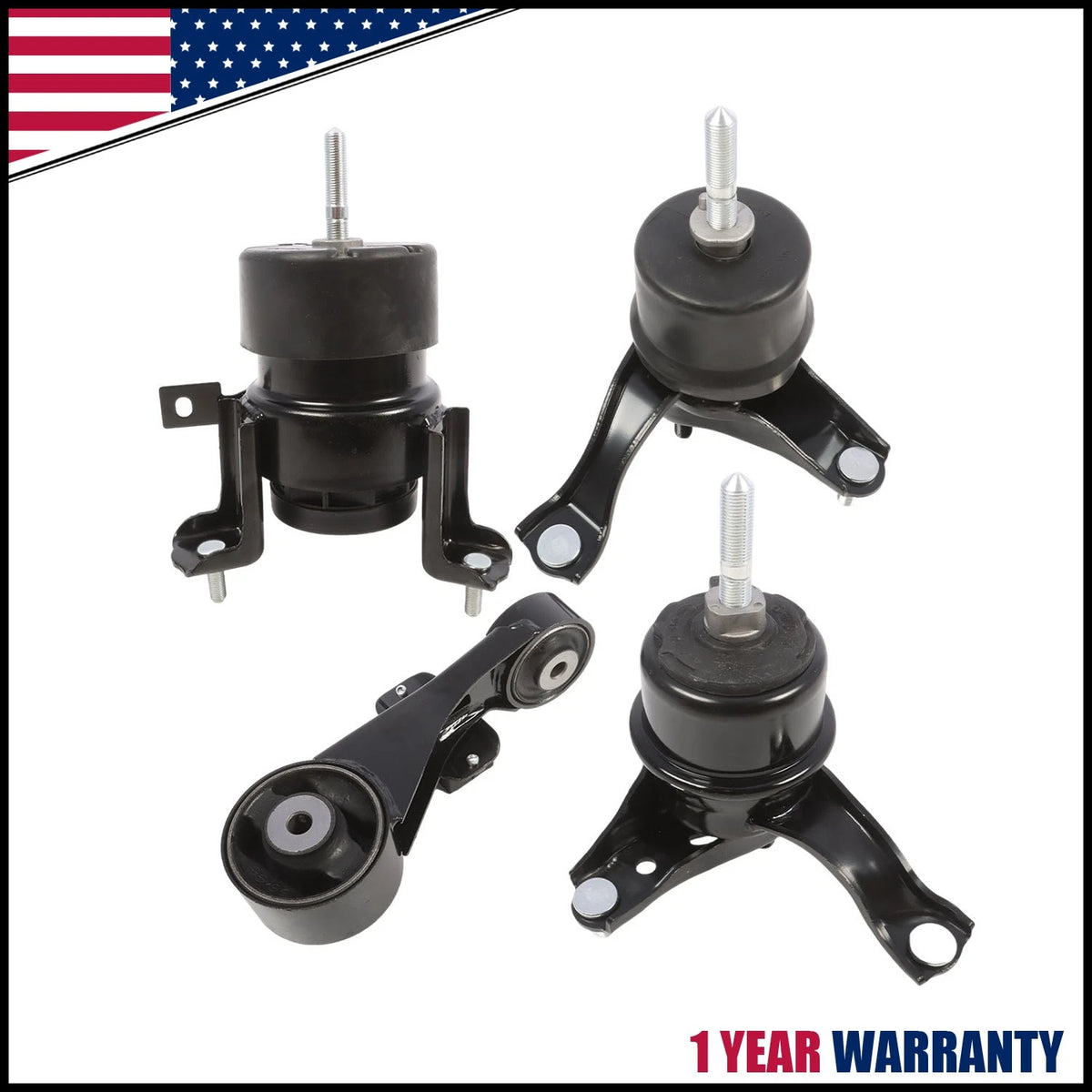 Set of 4 Engine Motor & Transmission Mounts for Toyota Camry (2010–2011)