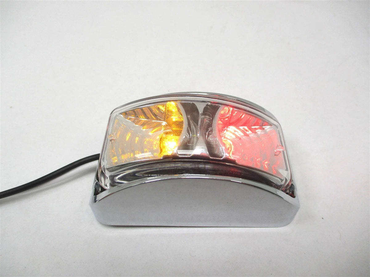LED Rear Marker Light for Universal Vehicles (12-24V) - Chrome, 2 Wire