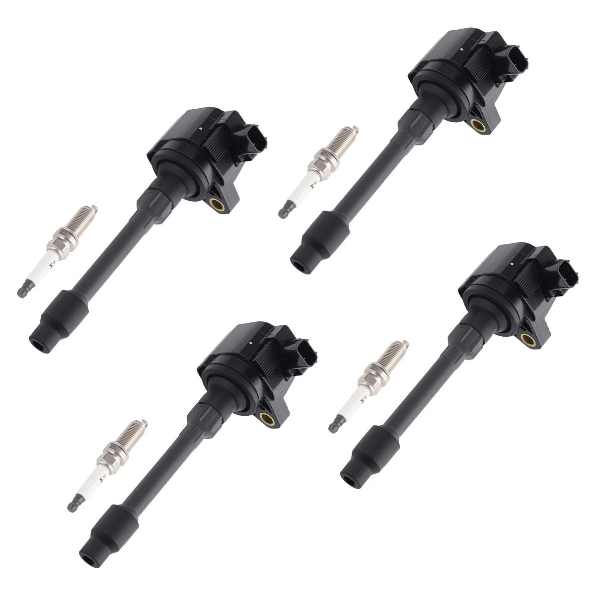 Set of 4 Ignition Coils + 4 Spark Plugs for Honda Civic (2016–2020) 2.0L 305205R0013