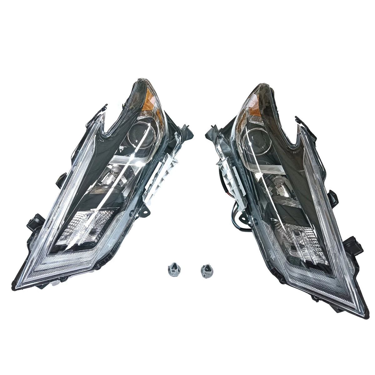 Projector Headlight Lamps Set of 2 w/LED DRL for Nissan Maxima (2016–2018)