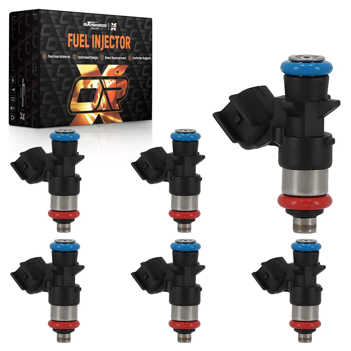 Set of 6 Fuel Injectors for Chrysler Dodge Ram Jeep 3.6L (2011–2017) 5184085AC 0280158233