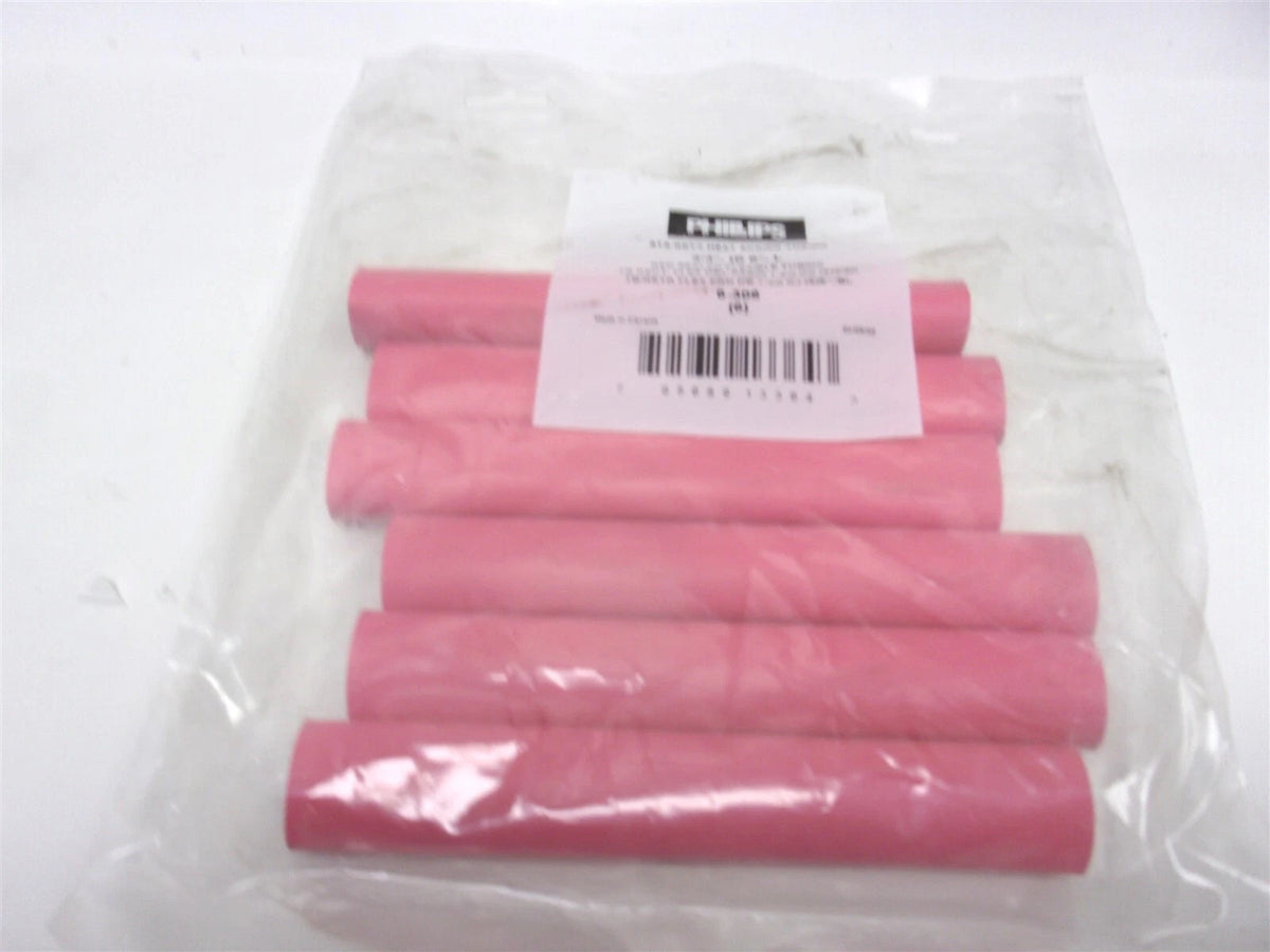 Set of 6 Heavy Duty Shrink Tubing 1-2/0 Gauge Red 6"