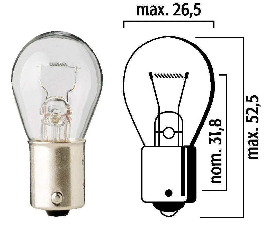 10 Mini Bulbs 6V 21W BA15S for Flosser (Made in Europe)
