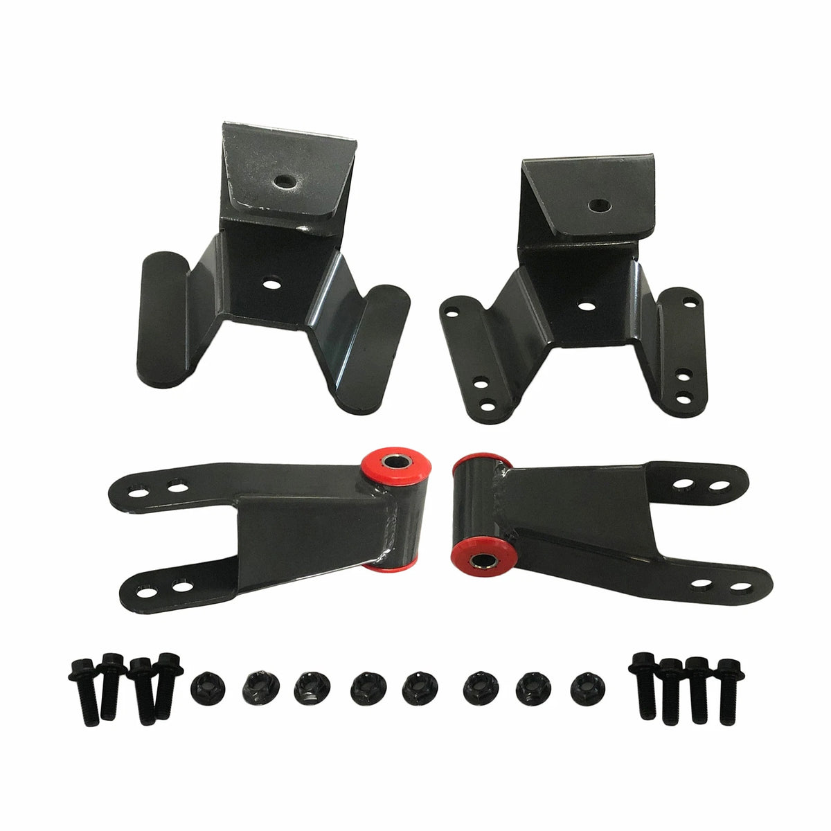 4" Suspension Rear Drop Lowering Hanger Shackle Kit for Chevy C10 (1973–1987)
