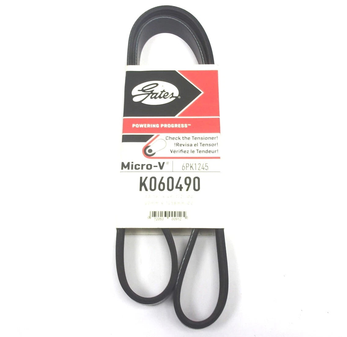 K060490 Serpentine Micro-V Belt 6PK1245 for Gates (49.5" x 0.8125")