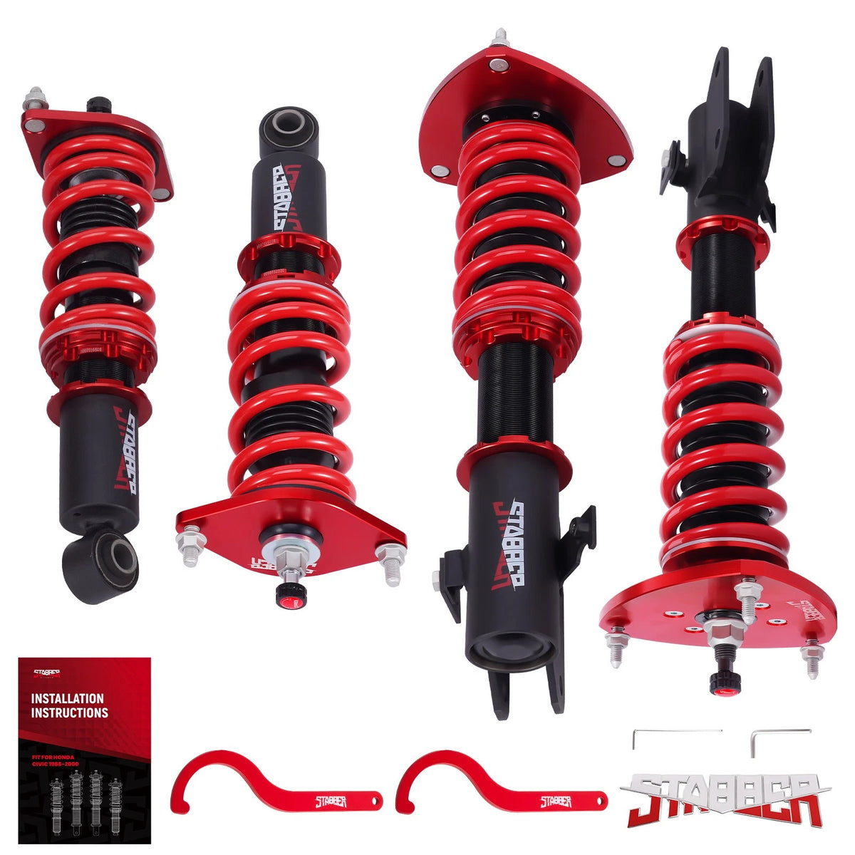 Set of 4 Adjustable Coilovers for Subaru WRX STI (2015–2021)