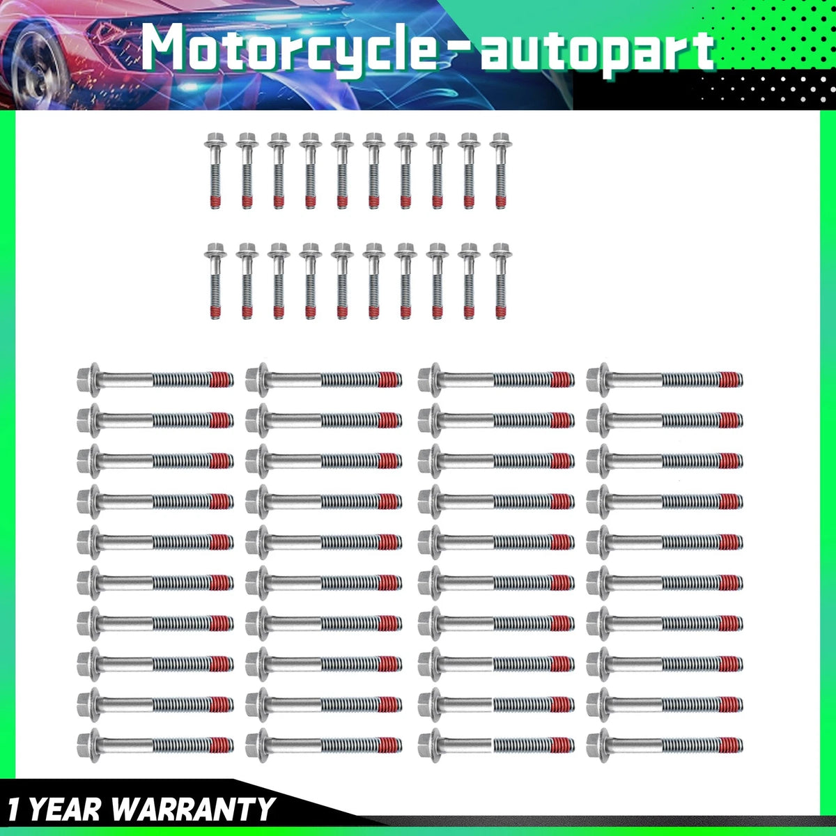 Set of 16 Head Bolts for GM Chevy 4.8 5.3 6.0 6.2 LS2 LS3 L92 (All Years) ES72390