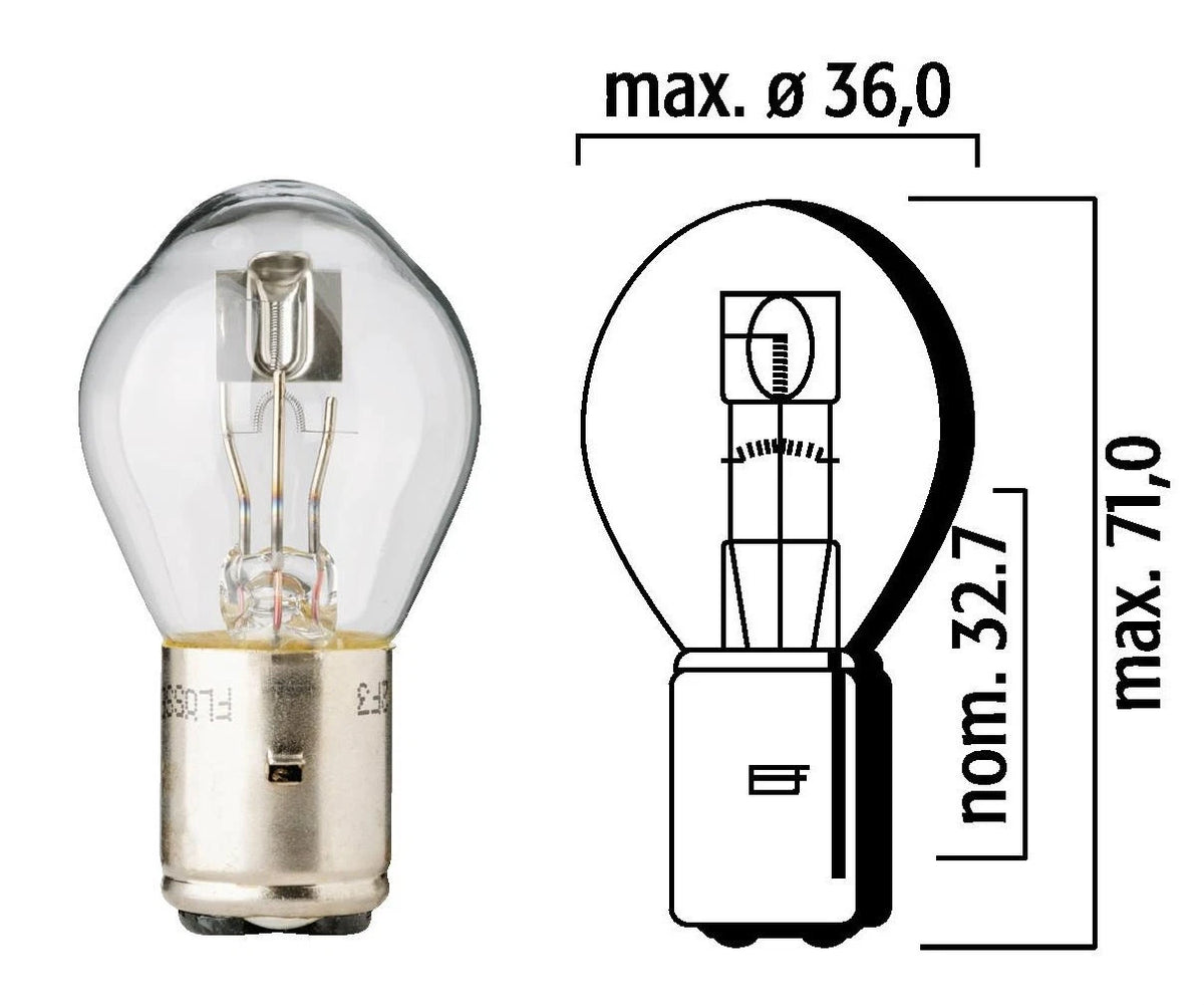 Flosser 3131 6V S2 35/35W BA20D Headlight Bulb for Motorcycle ATV UTV (N/A)