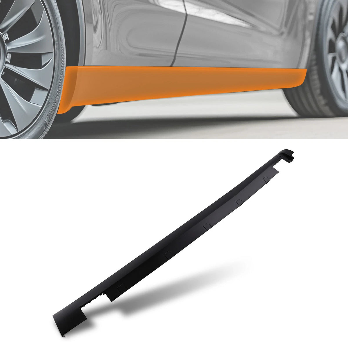 Rocker Panel Set for Tesla Model S (2012–2021) 6005874-00-J Black