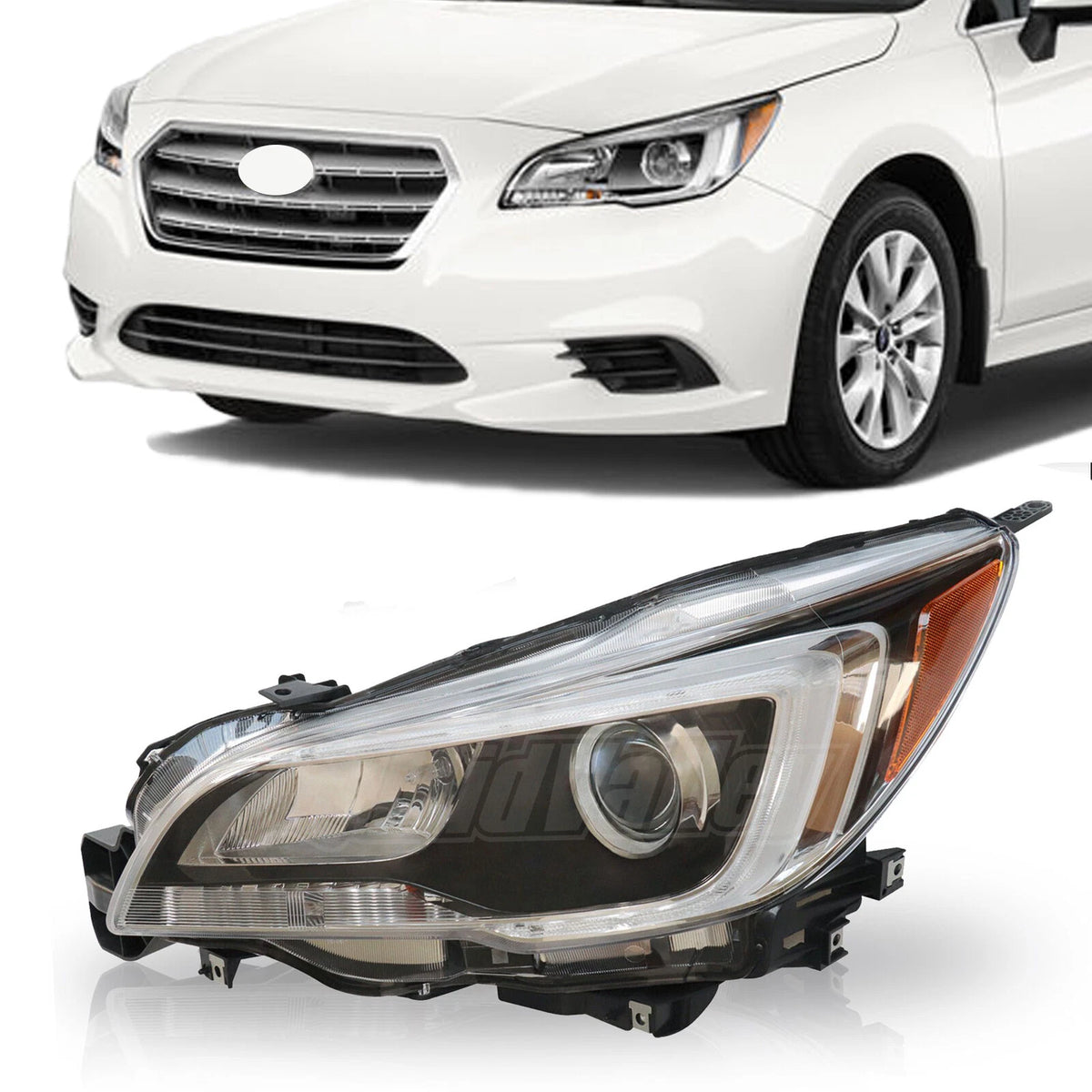 Halogen Headlight for Subaru Legacy Outback (2015–2017) Black Interior