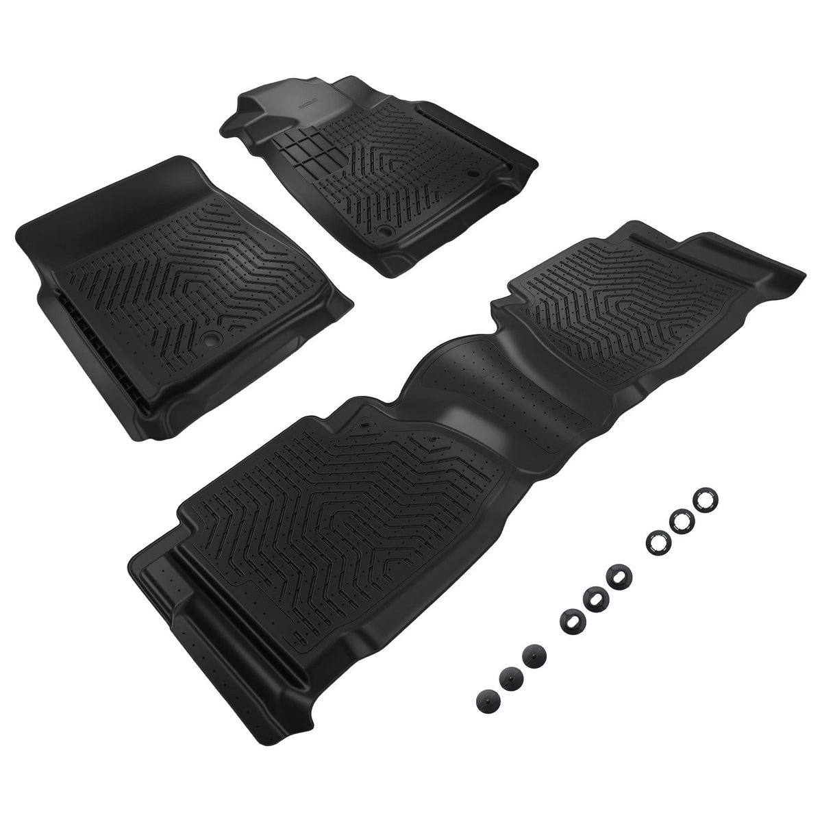 Set of 2 Waterproof Floor Mats for Toyota Tundra Double Cab (2007–2011)