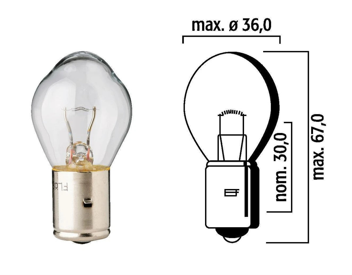 Flosser 3329 12V 35W BA20S Head Light Bulb for ATV UTV Scooter Motorcycle (N/A)