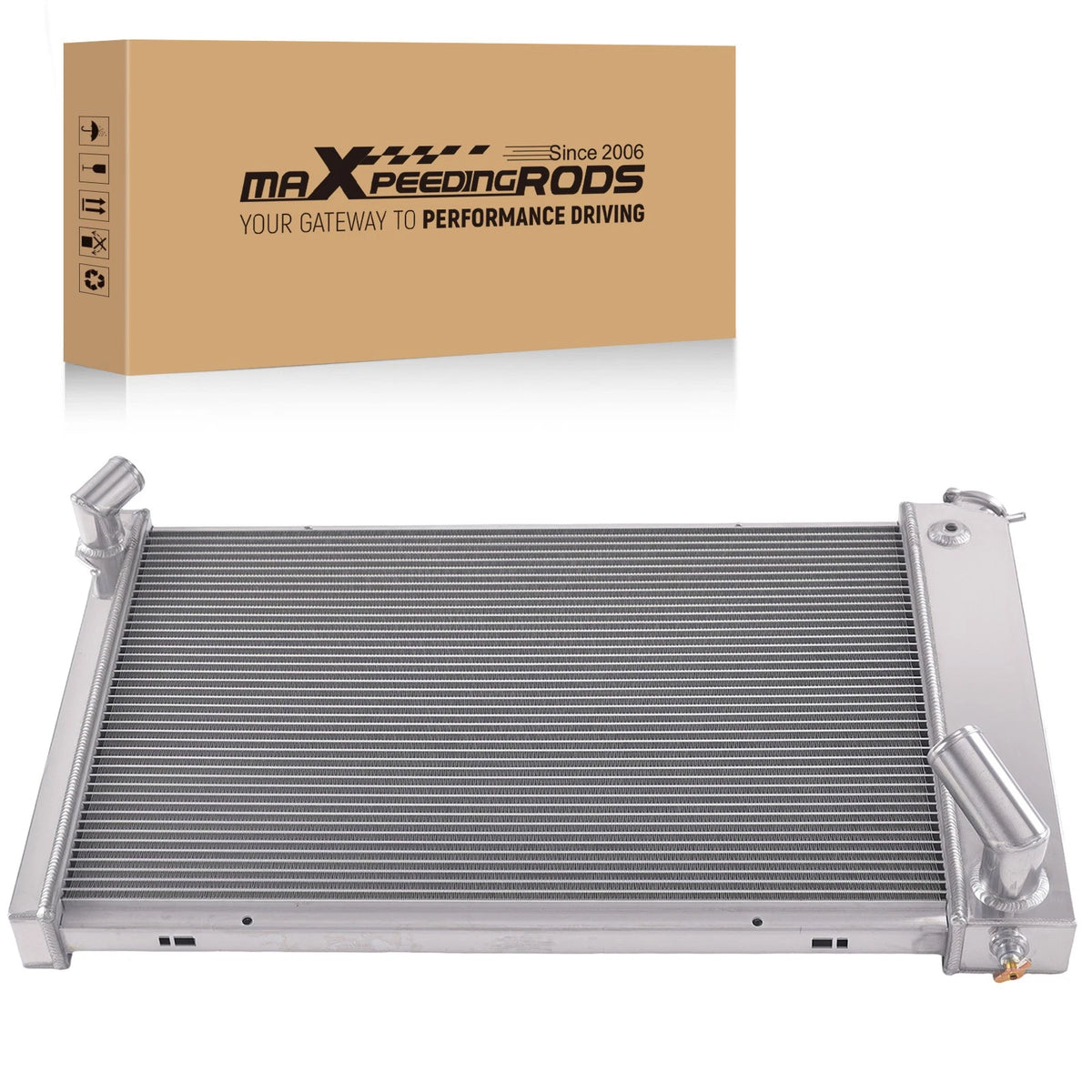 3 Row Aluminum Engine Radiator for Chevy Corvette 5.7L (1969–1972) CU1655