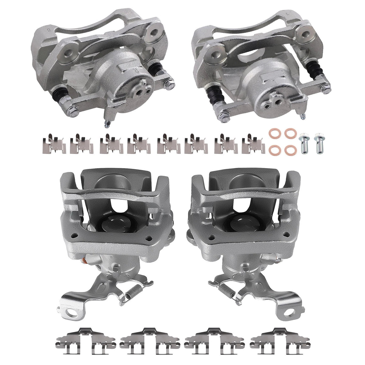 Set of 4 Brake Caliper Kit for Toyota Corolla Pontiac Vibe (2003–2008) 19-B3797 19B3796