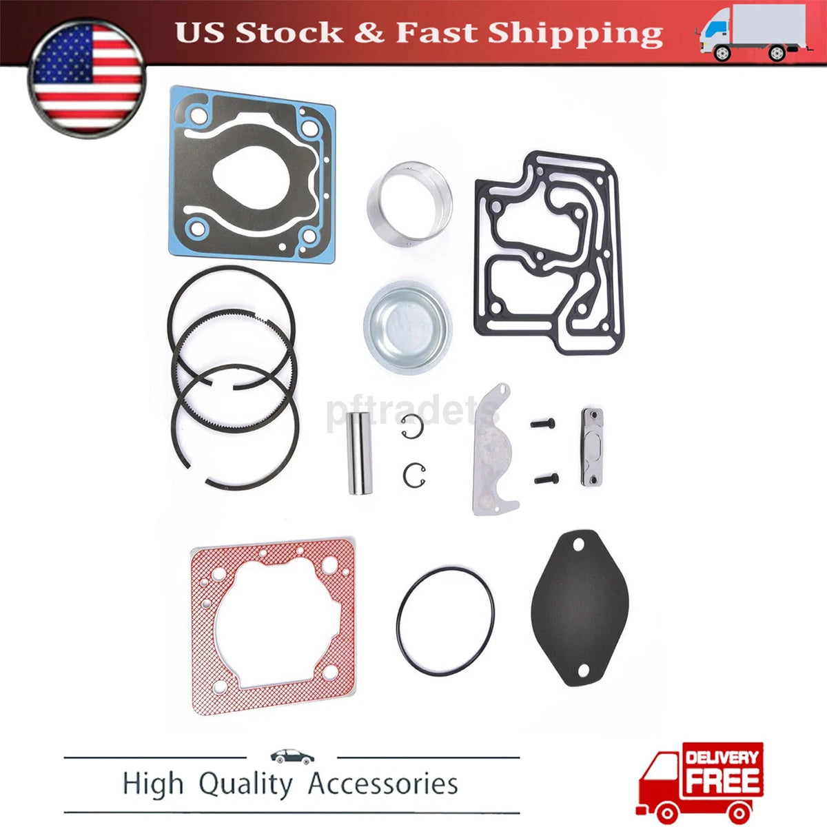 Cylinder Air Compressor Head Repair Kit for Cummins ISX ISC (4025245, 4089238)