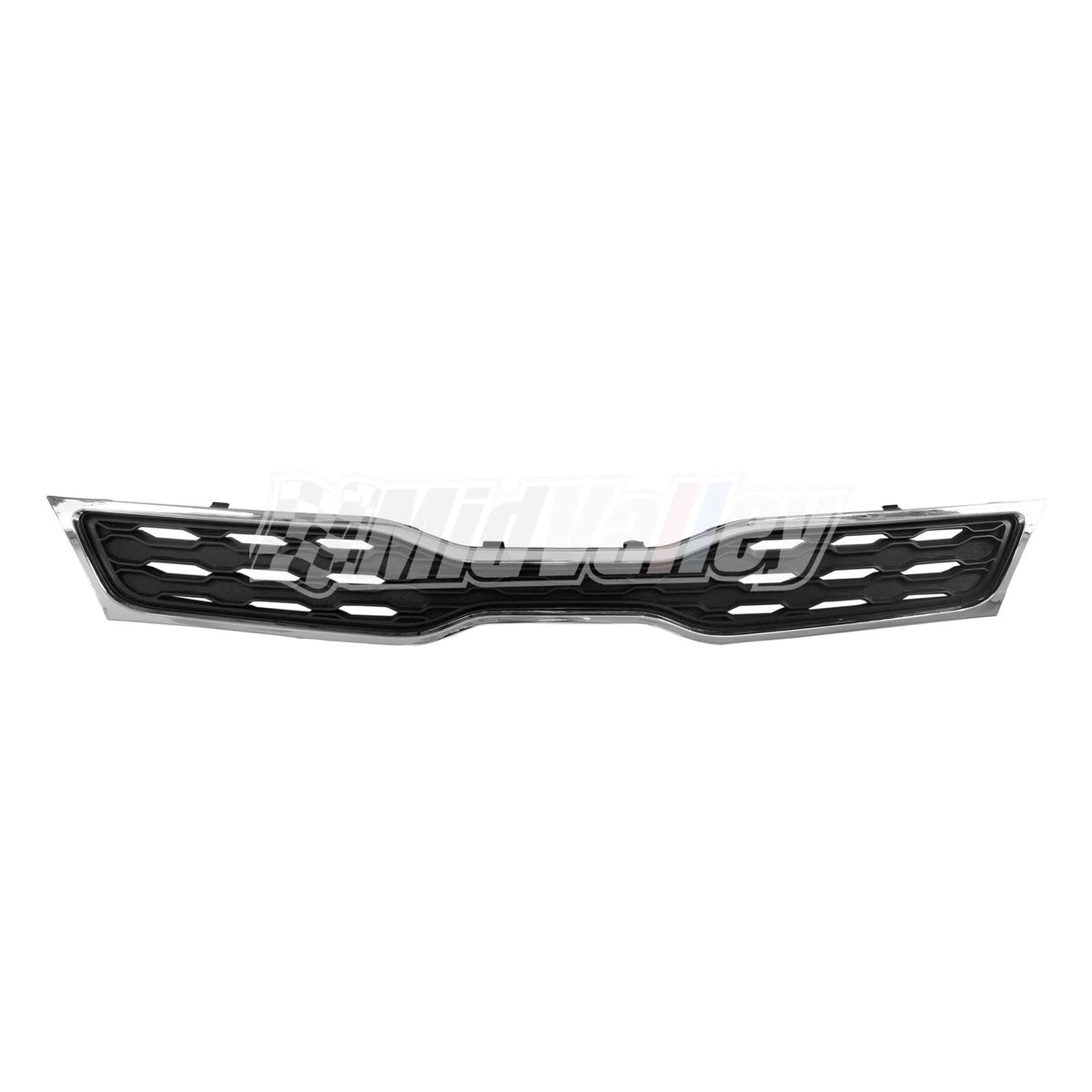 Bumper Grille for Kia Rio Hatchback (2012–2015) Chrome Shell Black Insert