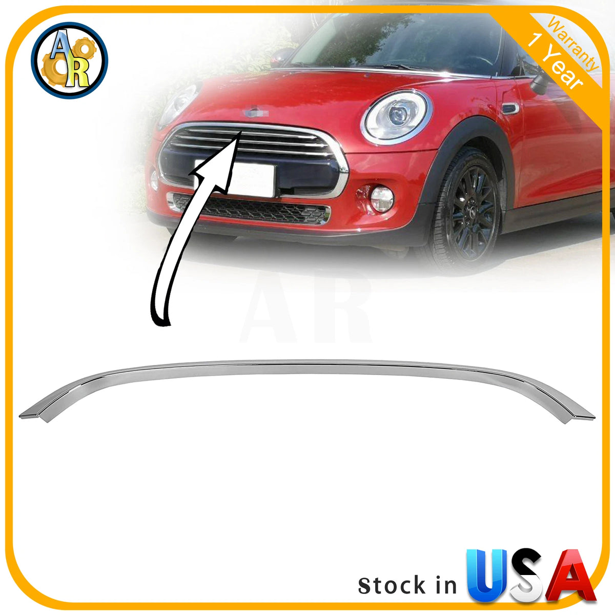 Chrome Hood Molding Trim for Mini Cooper (2007–2015) 51132751040