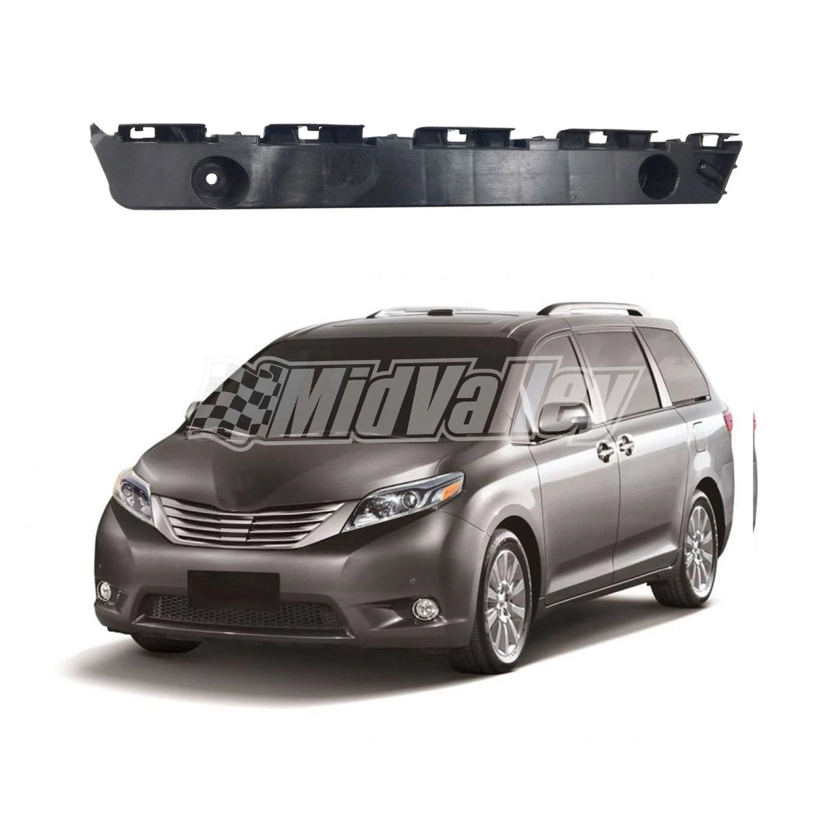Front Bumper Bracket Support Retainer Left for Toyota Sienna (2004–2010) 5211608010