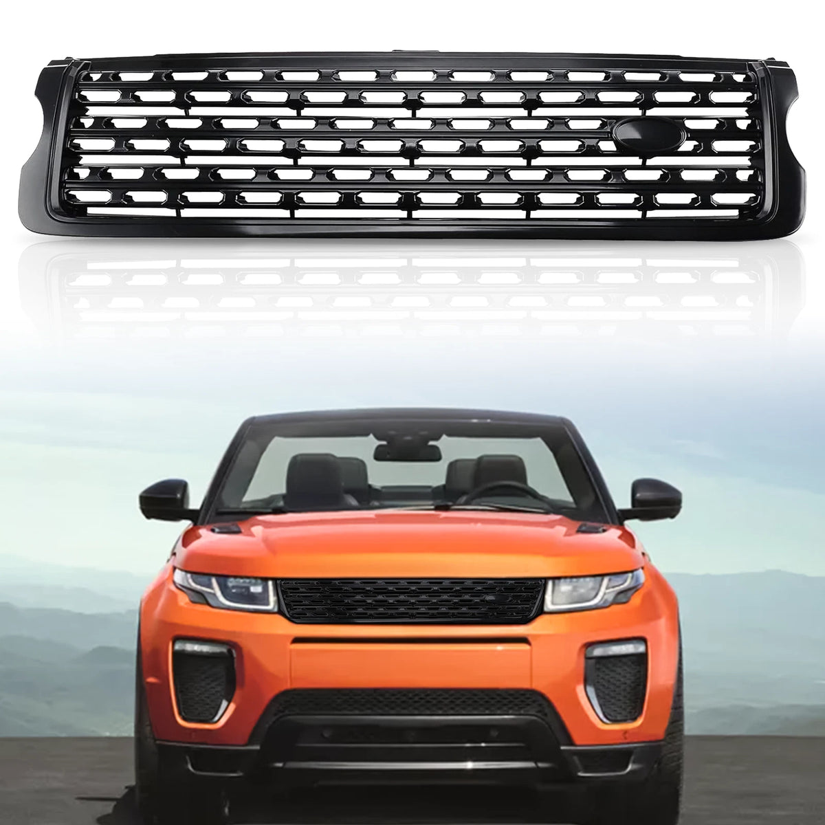 Front Upper Grille for Land Rover Range Rover (2013–2017) LR052715 Glossy Black