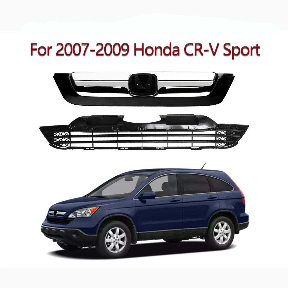 Chrome Bumper Grille for Honda CR-V (2007–2009) 71128SWA003ZA