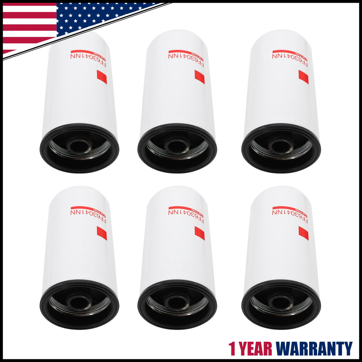 Set of 6 Fuel Filters for Cummins FF63041 (Fits FF63041, 5526400, FF63041NNEB)