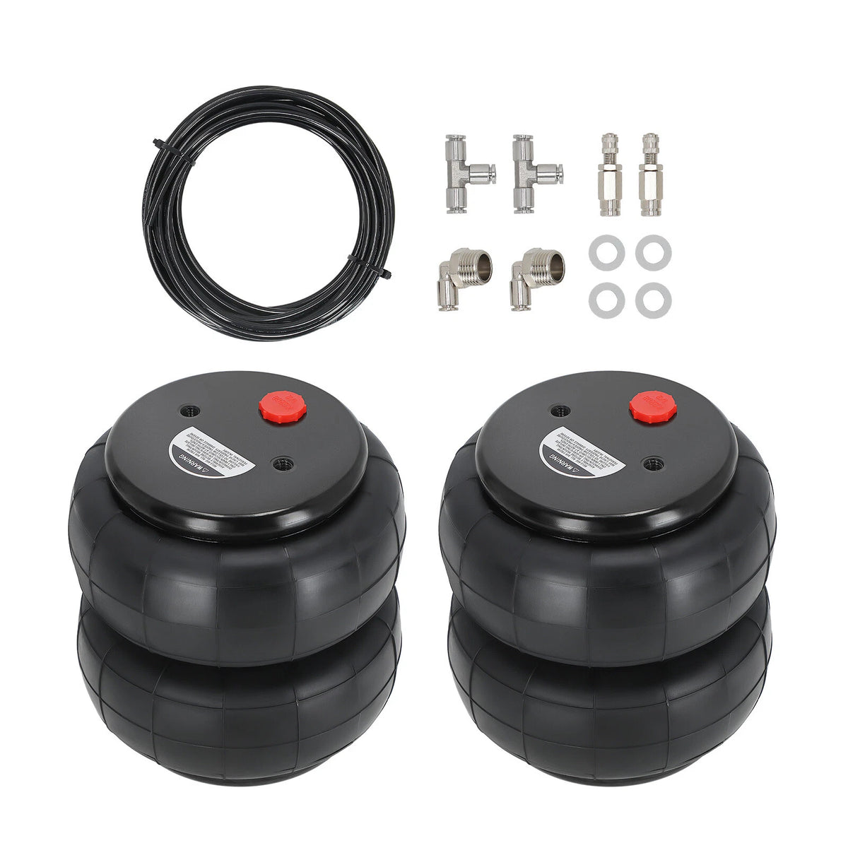 2X 2600lbs Air Suspension Bags Single Port 1/2" NPT for Universal