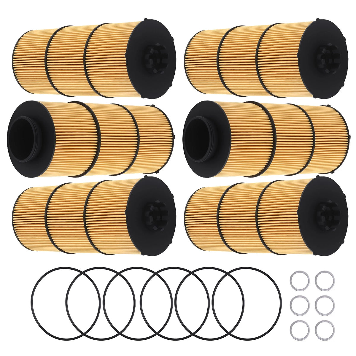 Set of 6 Engine Oil Filters for Detroit Diesel Freightliner (A4711800209, LF17800)