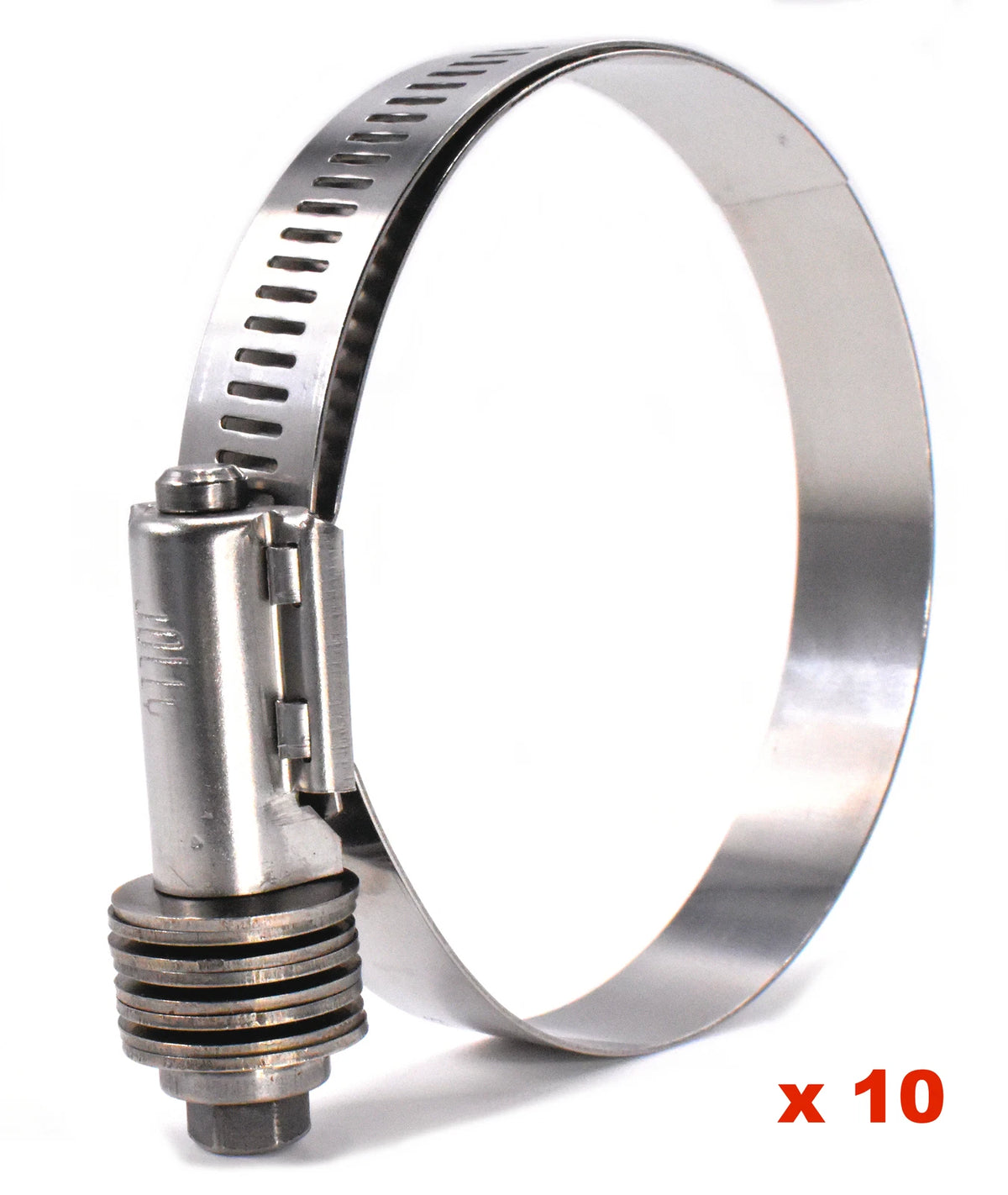 Set of 10 Constant Tension Hose Clamps for SAE 32 (1-9/16" - 2-1/2")