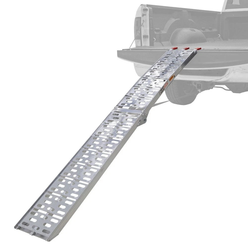 Black Widow Aluminum Folding Arched Plate-Style Motorcycle Ramp