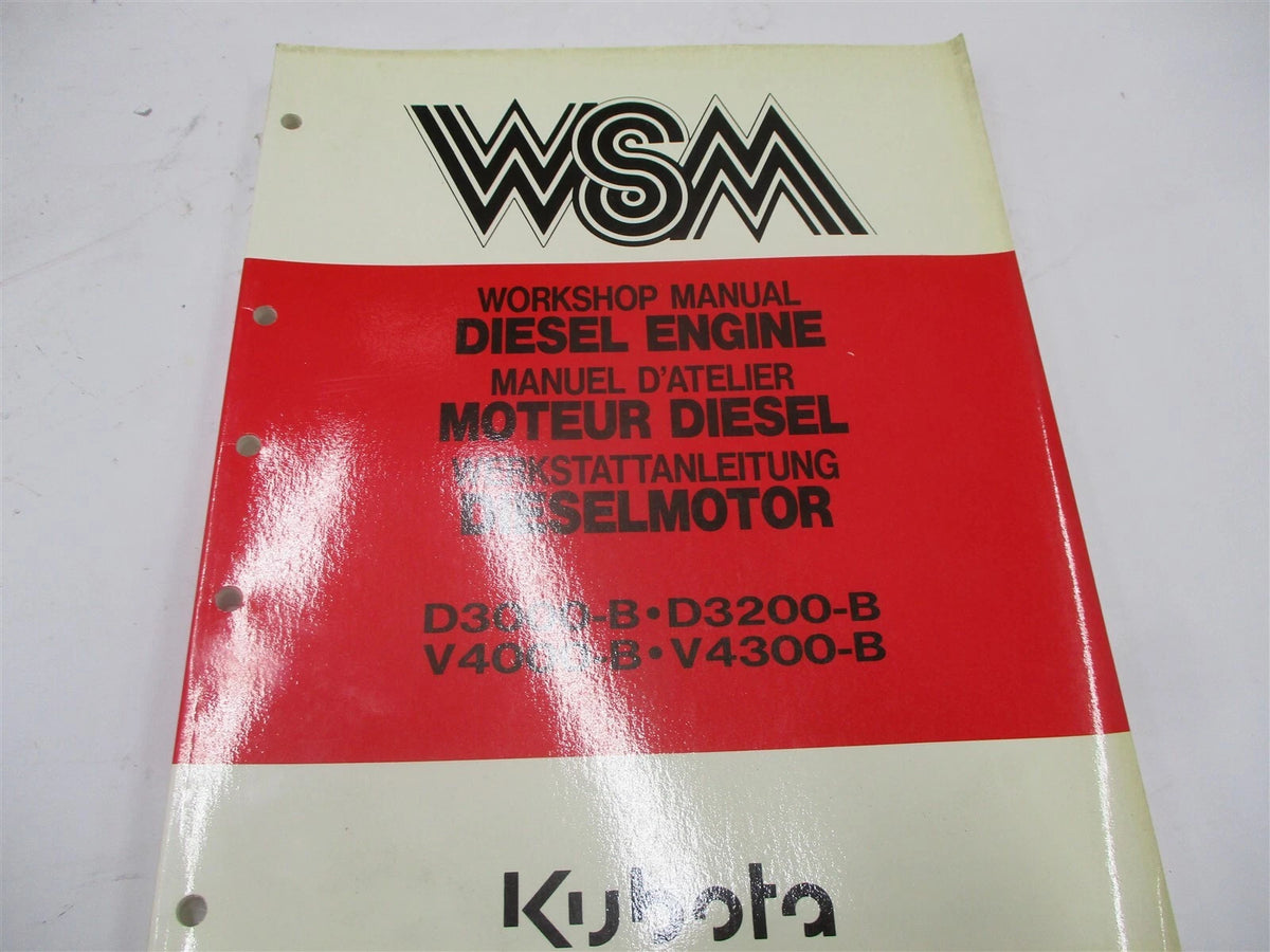 OEM Workshop Manual for Kubota D3000-B D3200-B V4000-B V4300-B