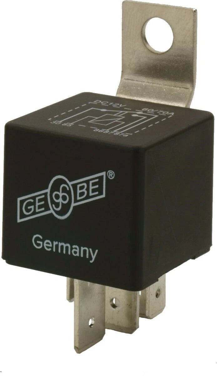 Heavy Duty 12V 60/70 Amp 5 Terminal Changeover Relay for GEBE (Made in Germany)
