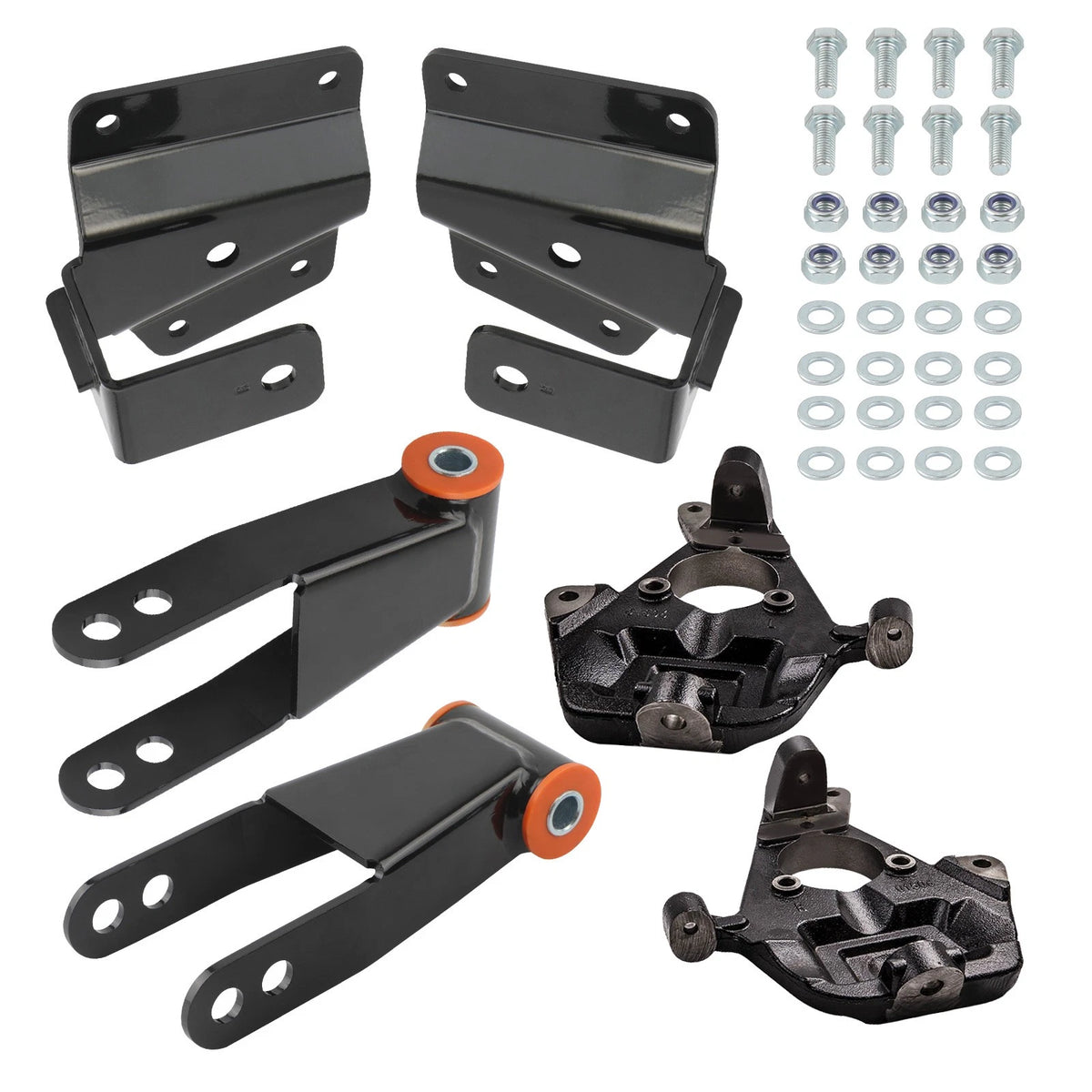 2" Front 4" Rear Lowering Kit for Chevy Silverado GMC Sierra 1500 2WD (1999–2007)